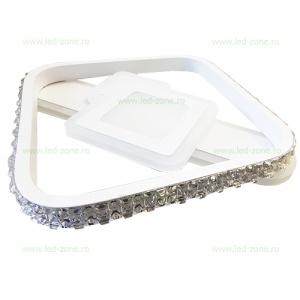 Aplica LED Moderna 38W Patrata Cristal 3 Functii LZ3915 - Img 2