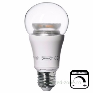 Bec LED E27 10W Glob Clar Dimabil - Img 1