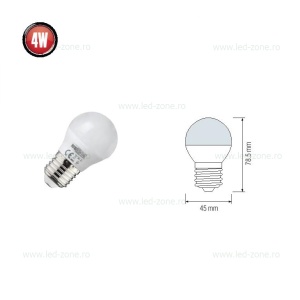 Bec LED E27 4W Iluminare 200 Grade G45 ELITE - Img 2