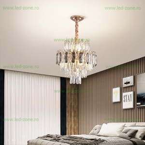 Candelabru 7 Socluri E14 Cristal LZ86534-400 - Img 5