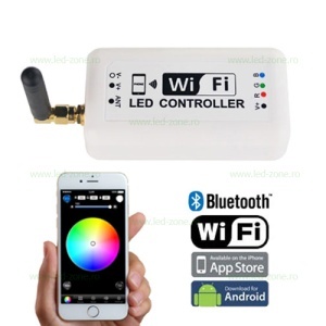 Controller Banda LED RGB 12A 144W WI-FI CU ANTENA