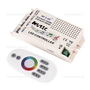 Controller Muzical Banda LED RGB 15A 180W Telecomanda RF - Img 1