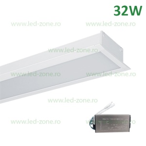 Corp Iluminat LED 32W 150cm Incastrabil Liniar EL-S48 Alb Emergenta