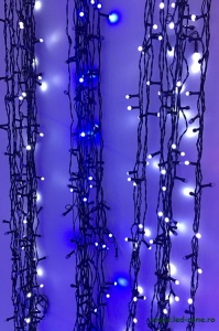 Instalatie LED Perdea Turturi 3x3m 352 LED 8mm Fir Negru - Img 4