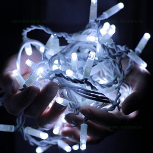 Instalatie Pom Craciun 100 LED-uri Interior Flash Fir Alb - Img 3