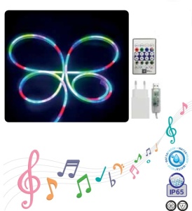 Kit Neonflex LED RGB Digital Muzical 10m Telecomanda si Telefon CAPITAL-10 - Img 2