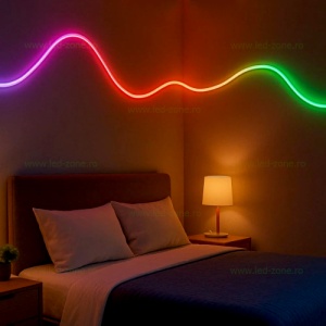 Kit Neonflex LED RGB Digital Muzical 5m Telecomanda si Telefon - Img 4