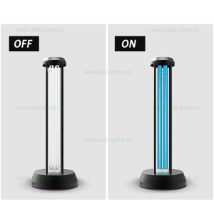 Lampa Sterilizare Germicida UV-C cu Ozonificare 38W Metal