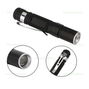 Lanterna LED Profesionala 7W ZOOM cu Clema 1R3