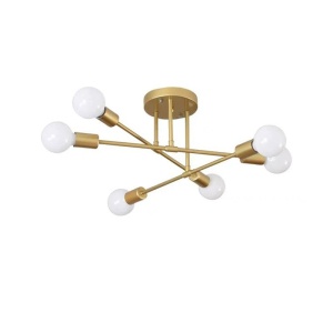 Lustra 6 Socluri E27 Aurie LZ1052