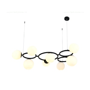 Lustra 9 Socluri E27 Negru/Alb LZ6805-9 - Img 2