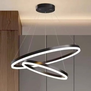 Lustra LED 108W Neagra 3 Functii cu Telecomanda LZ14