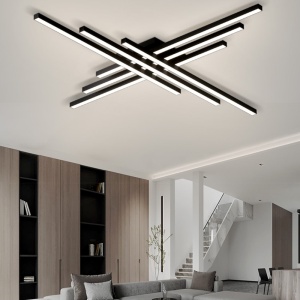 Lustra LED 112W Neagra 3 Functii cu Telecomanda LZ116-6