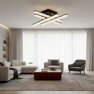 Lustra LED 112W Neagra 3 Functii cu Telecomanda LZ3749-4