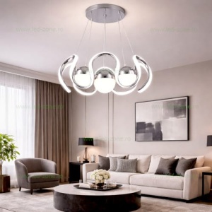 Lustra LED 120W Crom 3 Functii cu Telecomanda LZ9103
