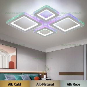 Lustra LED 154W 3 Functii RGB Smart Dimabila cu Telecomanda LZ9227-2+2 - Img 1