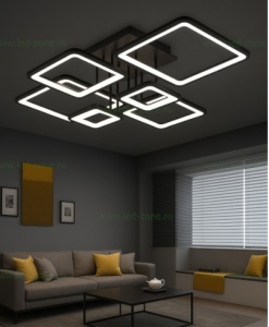 Lustra LED 180W Neagra 3 Functii Dimabila Telecomanda LZ5400 - Img 2