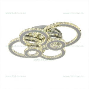Lustra LED 192W 3 Functii Dimabila cu Telecomanda Cristal LZ8080-3+3 - Img 3