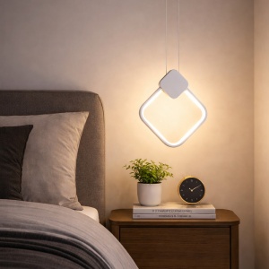 Lustra LED 24W Alba Pendul 3 Functii LZ320