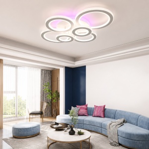 Lustra LED 294W Alba 3 Functii cu Telecomanda LZ83 RGB