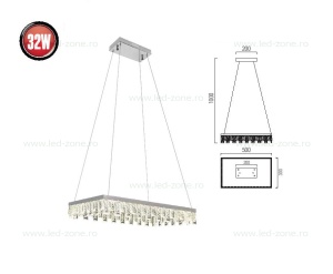 Lustra LED 32W 1 Segment Model Cristal NIRVANA - Img 2
