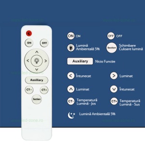 Lustra LED 350W 4 Functii Dimabila cu Telecomanda LZ9001