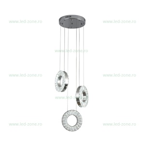Lustra LED 48W 3 Functii Dimabila cu Telecomanda Cristal LZ7270-3Y - Img 3