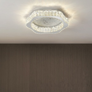 Lustra LED 60W Dimabila 3 Functii cu Telecomanda Cristal LZ9123