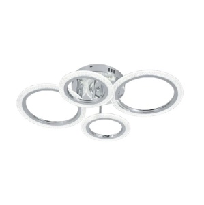 Lustra LED 72W Argintie 3 Functii Dimabila cu Telecomanda LZ9180/2+2