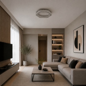 Lustra LED 72W Dimabila 3 Functii cu Telecomanda Cristal LZ9123