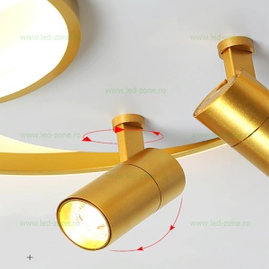 Lustra LED Moderna 35W 3 Functii Dimabila cu Telecomanda LZ1050-1 - Img 5