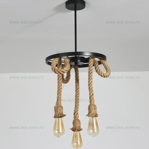 Lustra Rustic 3 Socluri E27 LZ378 - Img 4