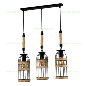 Lustra Rustic 3 Socluri E27 LZ6508 - Img 1