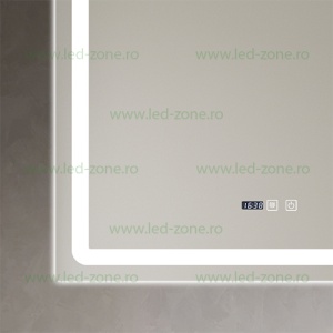Oglinda Baie LED 80x60cm Touch Ceas Dezaburire LZJ49