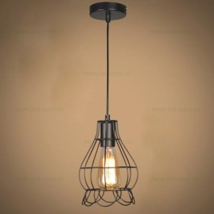 Pendul Soclu E27 Vintage Negru LZ02