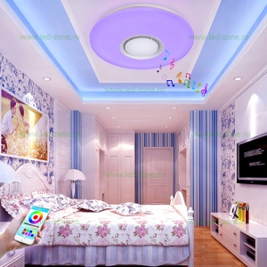 Plafoniera LED 72W RGBW Difuzor Bluetooth Telecomanda