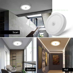 Plafoniera LED Senzor Miscare 12W Rotunda
