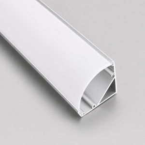 Profil Aluminiu Aplicat 90 Grade Dispersor Alb Convex 2M 10MM