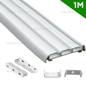 Profil Aluminiu Aplicat Dispersor Mat 1M 13MM - Img 1