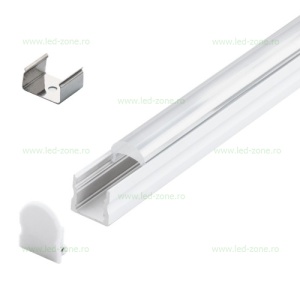 Profil Aluminiu Aplicat Dispersor Transparent 1M 11MM LZ9893 - Img 3