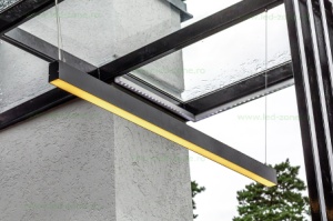 Profil Aluminiu Suspendat Negru Dispersor Alb 2M 32MM - Img 4