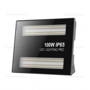 Proiector LED 100W 220V Slim Negru Pro 808