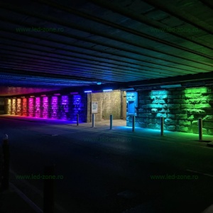 Proiector LED 24W 220V Liniar 100cm RGB Telecomanda Slim Premium - Img 3