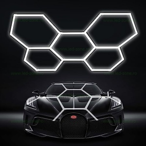 Set 5 Hexagoane LED Honeycomb 192W Tuburi 440mm - Img 2