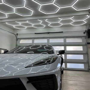 Set 5 Hexagoane LED Honeycomb 200W Tuburi 440mm 3 Trepte Lumina