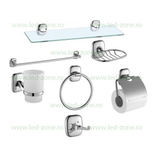 Set Complet Accesorii Pentru Baie Cromat LZ6700 - Img 2