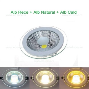 Spot LED 18W Rotund COB Sticla 3 Functii - Img 1