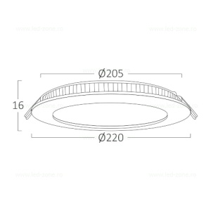 Spot LED 18W Rotund Incastrat CCT  - Img 8