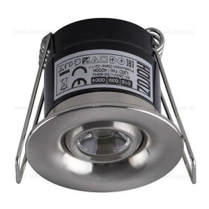 Spot LED 1W Rotund COB Mobil Argintiu - Img 2
