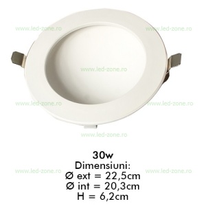 Spot LED 30W Rotund Alb Lumina Indirecta - Img 1